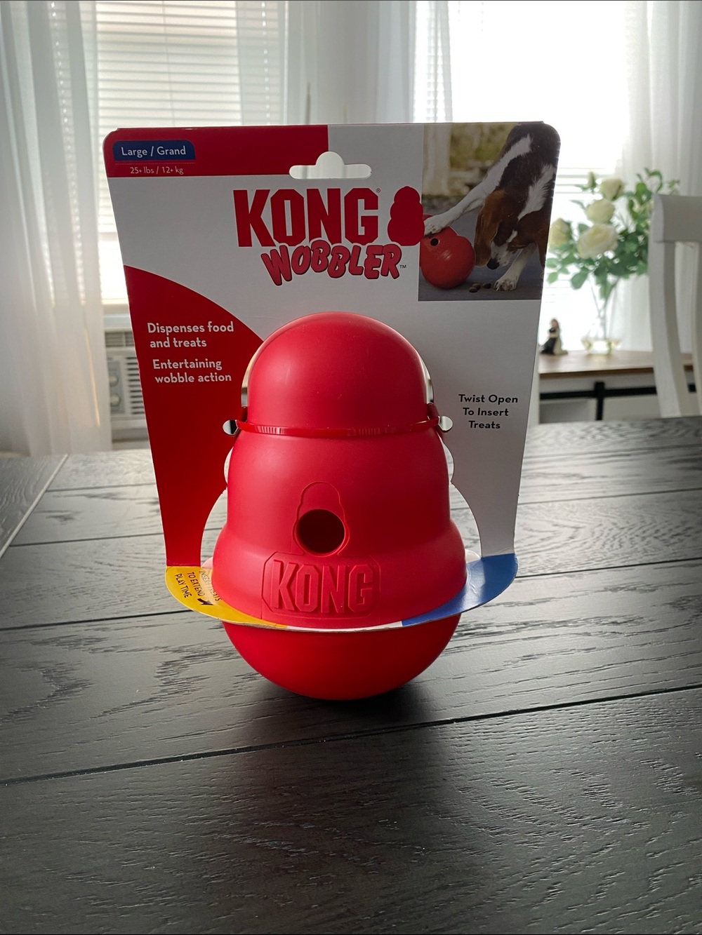 Kong Red Wobbler Interactive Treat Dispenser Toy for Dogs
